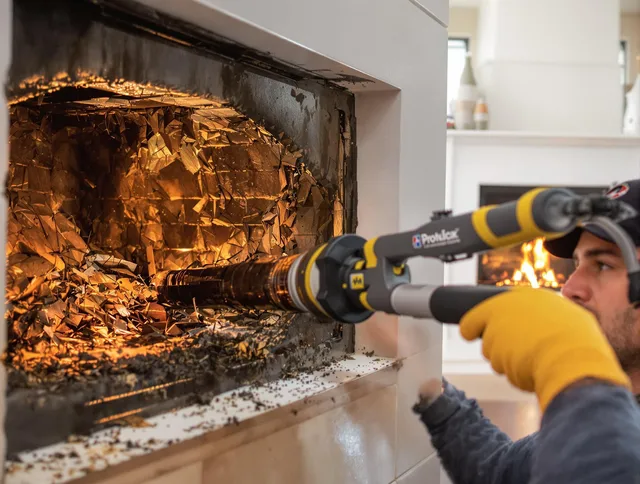 Professional chimney cleaning by North Ridgeville Chimney Sweep in North Ridgeville, OH