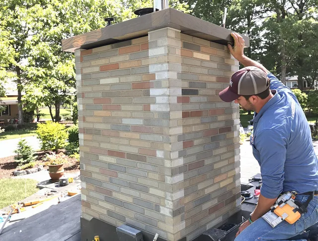 North Ridgeville Chimney Sweep completing a modern chimney remodel in North Ridgeville, OH