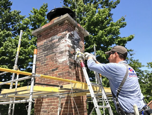 Structural chimney repair by North Ridgeville Chimney Sweep in North Ridgeville, OH