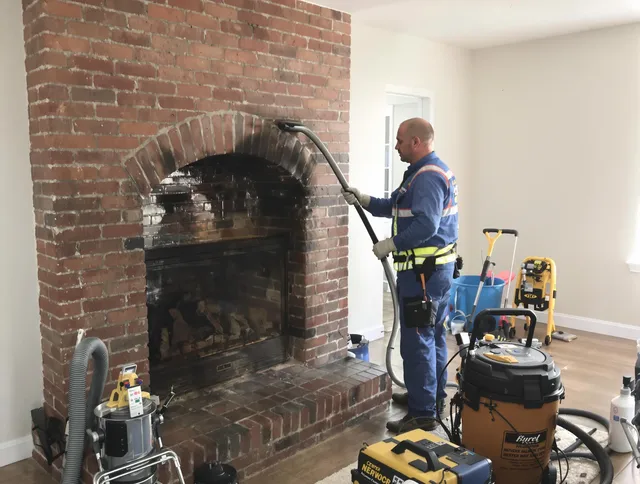 North Ridgeville Chimney Sweep expert performing detailed chimney sweep in North Ridgeville, OH
