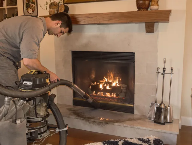 Routine fireplace upkeep by North Ridgeville Chimney Sweep in North Ridgeville, OH
