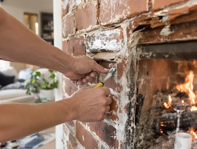 Routine fireplace repair by North Ridgeville Chimney Sweep in North Ridgeville, OH