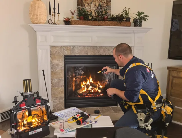 Safety-focused fireplace inspection by North Ridgeville Chimney Sweep in North Ridgeville, OH