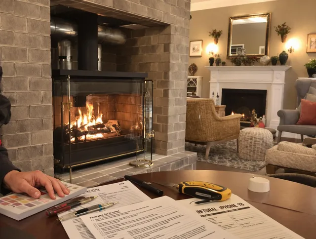 North Ridgeville Chimney Sweep verifying fireplace safety measures in North Ridgeville, OH